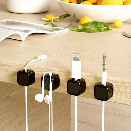 Magnetic Cable Clips for Desk, Cord Organizer That Holds Charging Leads in One Spot and Keeps Wires Off the Floor