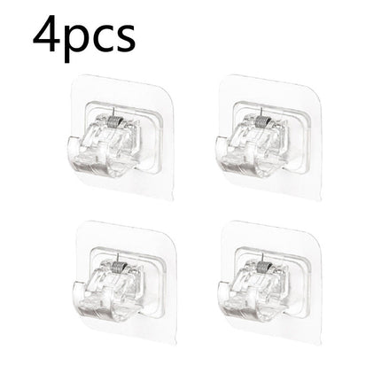 Self-Adhesive Curtain Rod Hooks | Durable Design for Easy Installation