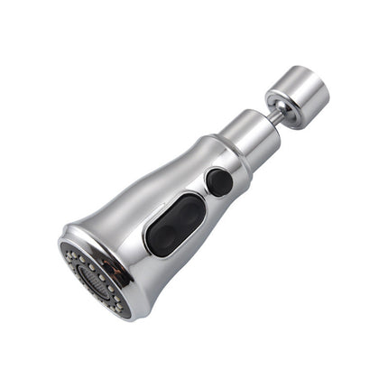 Kitchen Faucet Sprayer Head with Jet and Cascade Spray Modes, Silver Multi Angle Extendable Tap Nozzle for Kitchen Sink
