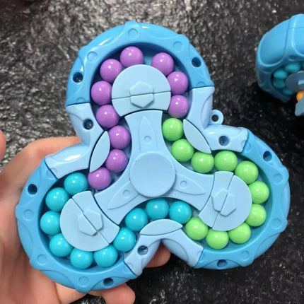 Puzzle Fidget Spinner with Smooth Rotation and Solvable Configurations, Pocket Toy for Kids and Adults
