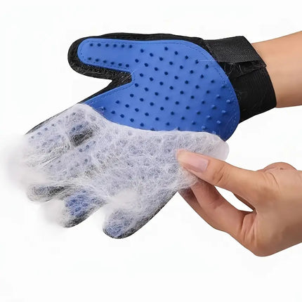 Pet Grooming Glove with Gentle Massage Bristles | Flexible Tool for Stress-Free Shedding