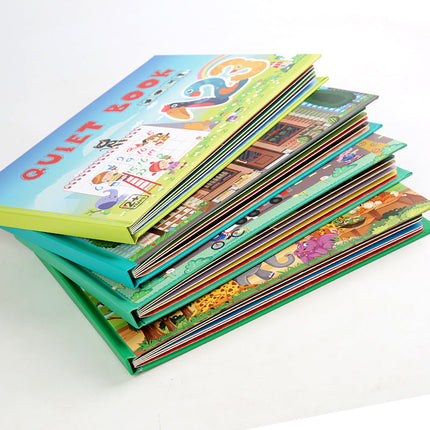 Montessori Quiet Book for Kids, Interactive Busy Book with Puzzles, Matching Games and Literacy Pages