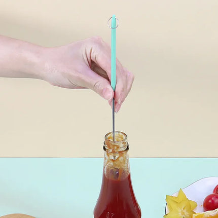 Extendable Bottle Spatula Set with Flexible Head, Long Reach Scraper for Sauce Bottles, Jars and Tubs, 4 Colour Options