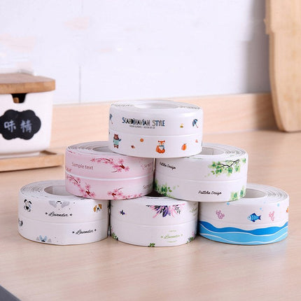 Waterproof Sealing Tape for Sink and Bathtub Corners, Self Adhesive Kitchen and Bath Seam Strip, 7 Patterns