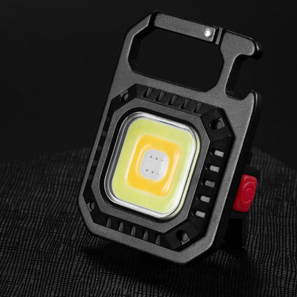 Keychain Flashlight with Magnetic Back and Bottle Opener, USB Rechargeable LED Pocket Torch for Everyday Carry
