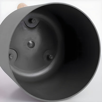 Modern Round Planter with Detachable Wooden Legs | Lightweight Plastic Pot for Indoor & Outdoor Decor