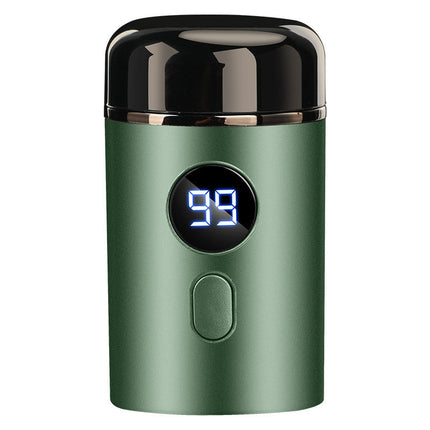 Compact Electric Shaver with Dual Blade Heads, Small Travel Razor in Gray, Avocado, Gold or Blue for Easy Everyday Shaving