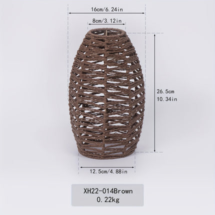 Handwoven Paper Rope Pendant Shade with Unique Artisanal Finish | Soft Ambient Lighting for Coastal and Bohemian Interiors