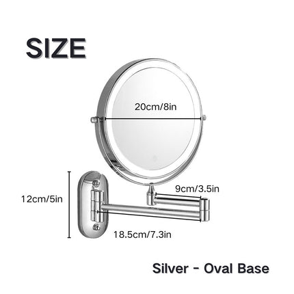 Wall Mounted Vanity Mirror with Lights, Rechargeable Shaving Mirror for Bathroom – image 11