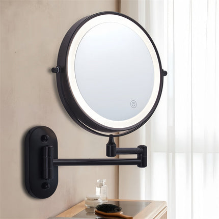 Wall Mounted Vanity Mirror with Lights, Rechargeable Shaving Mirror for Bathroom – image 5