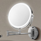 Wall Mounted Vanity Mirror with Lights, 1X 10X Magnifying Makeup Mirror, Rechargeable Shaving Mirror for Bathroom