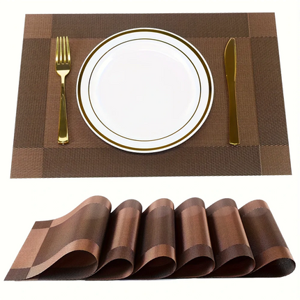 Heat-Resistant PVC Placemats | Washable Non-Slip Table Protectors for Stylish Dining
