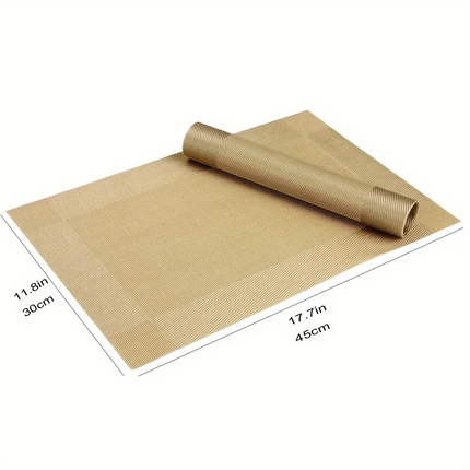 Heat-Resistant PVC Placemats | Washable Non-Slip Table Protectors for Stylish Dining