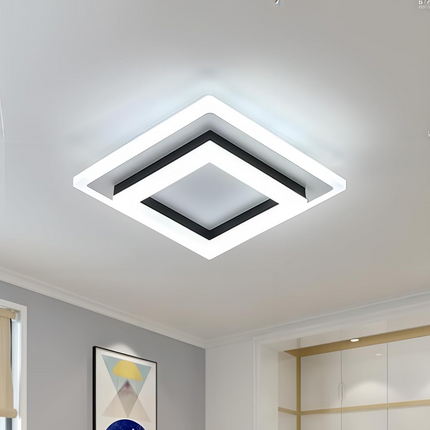 Square LED Ceiling Light with 24W Brightness | Modern Flush Mount for Hallways and Bedrooms