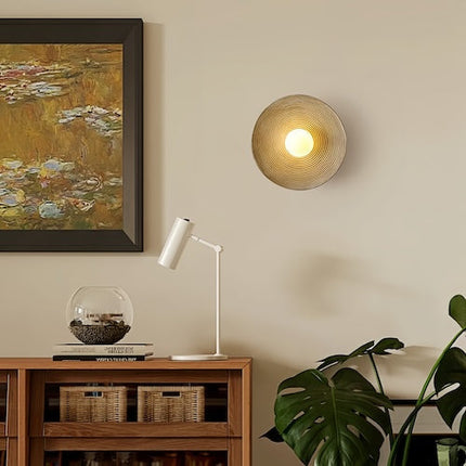 Handcrafted Wood Wall Sconce with LED Illumination | Modern Rustic Lighting for Ambient Home Decor