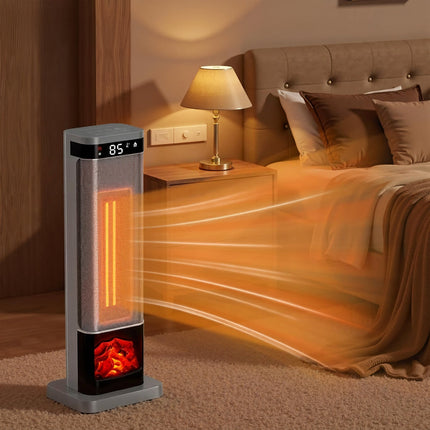 Portable Electric Space Heater with Remote Control for Fast Room Heating | Energy-Efficient & Safety Features
