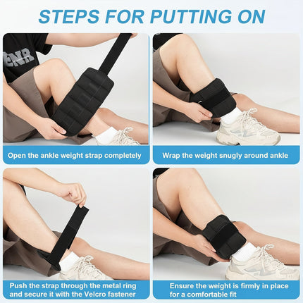 Adjustable Ankle Weights for Fitness Training with Custom Resistance | Comfortable Canvas Design for Walking and Jogging