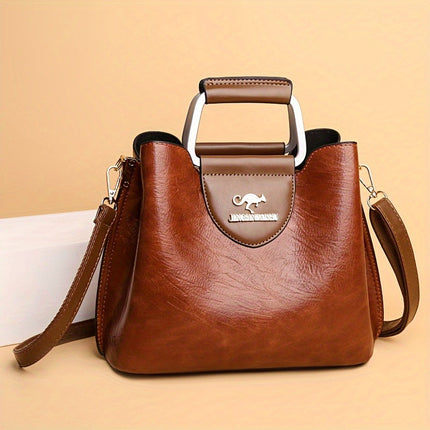 Genuine Leather Handbag Purse, Leather Shoulder Bag – image 5