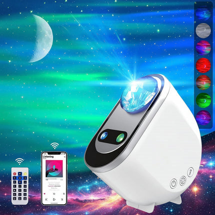 Aurora Light Projector with Remote Control for Soothing Atmosphere | LED Galaxy Lamp for Relaxation and Ambiance