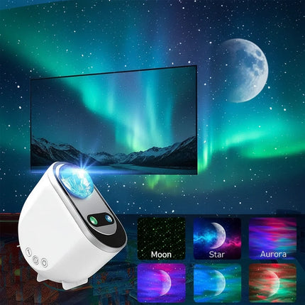 Aurora Light Projector with Remote Control for Soothing Atmosphere | LED Galaxy Lamp for Relaxation and Ambiance