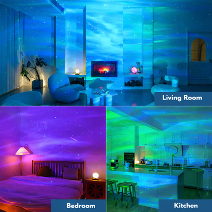 Aurora Light Projector with Remote Control for Soothing Atmosphere | LED Galaxy Lamp for Relaxation and Ambiance