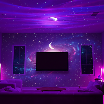 Aurora Light Projector with Remote Control for Soothing Atmosphere | LED Galaxy Lamp for Relaxation and Ambiance