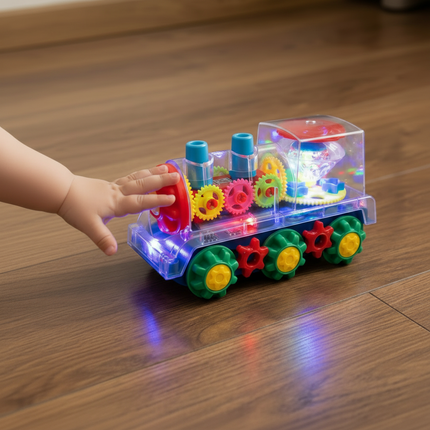 Light Up Musical Toy Train with Automatic Movement | Engaging Fun for Active Learning and Motor Skills