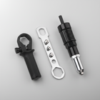 Rivet Gun Drill Adapter, Hex Shank Rivet Tool with Interchangeable Nozzles, Pop Rivet Gun Kit with Pop Rivets_00