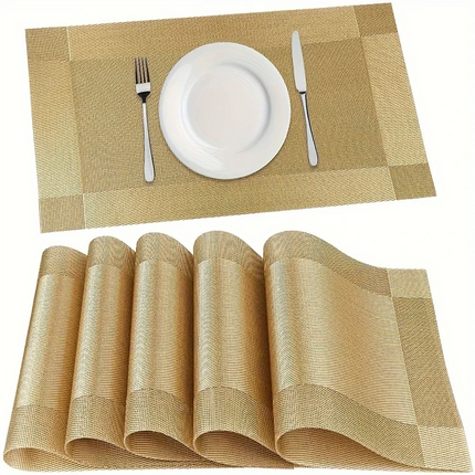 Heat-Resistant PVC Placemats | Washable Non-Slip Table Protectors for Stylish Dining