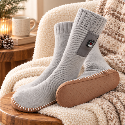 Electric Heated Socks, Thermal Socks with Adjustable Heat, Moisture Wicking Warming Socks for Winter_02