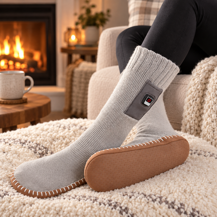 Electric Heated Socks, Thermal Socks with Adjustable Heat, Moisture Wicking Warming Socks for Winter_00