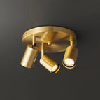 3 heads: Diameter 10 in x H 6 in / Brass