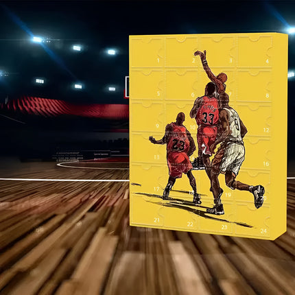 Basketball Advent Calendar Collectible Figure Set with Daily Surprises | Fun Countdown Gift for Sports Fans