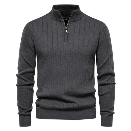 Mens Sweaters Business Casual, Quarter Zip Pullover – image 9