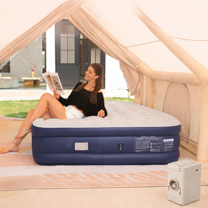 Self-Inflating Camping Air Mattress with Built-in Pump | Extra Thick 40cm Bed for 2 People up to 660 lb