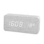 Alarm Clocks for Bedroom, Digital Alarm Clock with LED Display, Wood Desk Clock with Temperature and Multiple Alarms_01