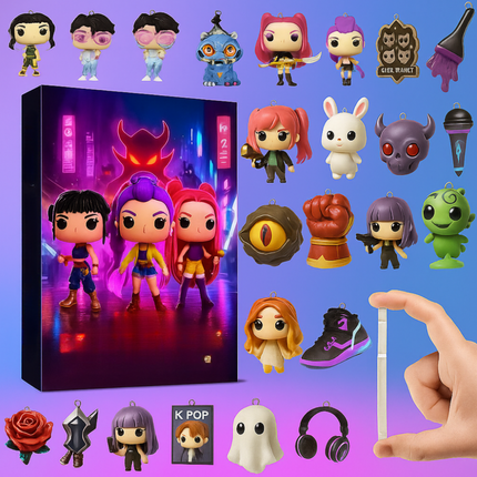 Anime Advent Calendar with 24 Collectible Figures, Reusable Advent Calendar, Anime Figures Christmas Box for Fans