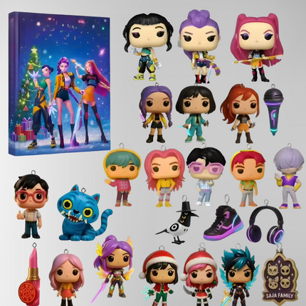 Anime Advent Calendar with 24 Collectible Figures, Reusable Advent Calendar
