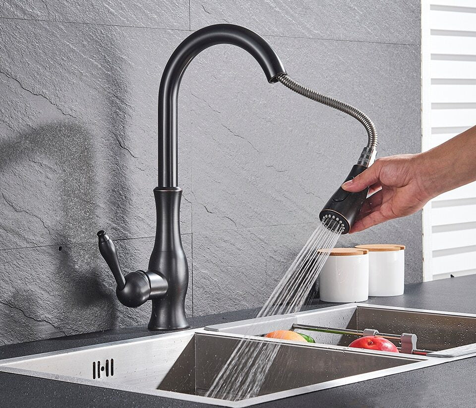 Anton Collection | Kitchen Faucet with Retractable Sprayer | Modern Design for Enhanced Functionality 3