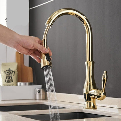 Anton Collection | Kitchen Faucet with Retractable Sprayer | Modern Design for Enhanced Functionality 7