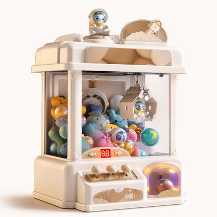 Mini Arcade Claw Machine Toy with Over 35 Plush Prizes | Fun Coin-Operated Game for Skill Development and Entertainment