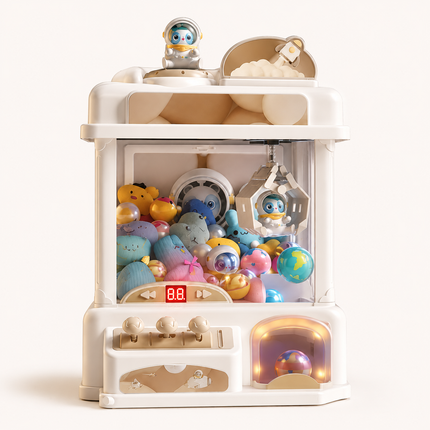 Mini Arcade Claw Machine Toy with Over 35 Plush Prizes | Fun Coin-Operated Game for Skill Development and Entertainment