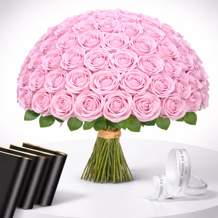 Artificial Flower Bouquet Set with 50 Bendable Roses | Versatile Decor for Weddings and Mother's Day Gifts