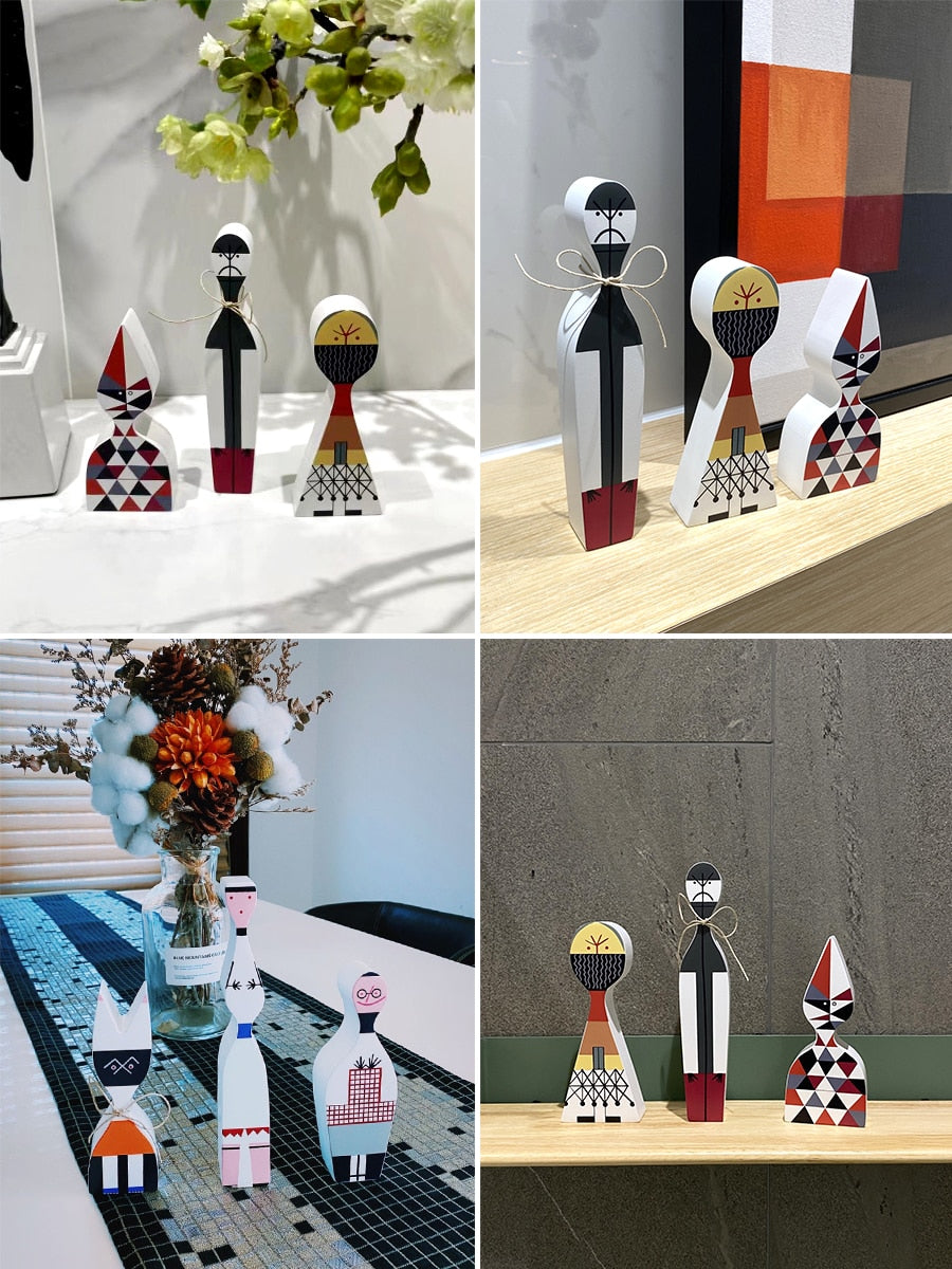 Artisanal Wooden Figures | Handcrafted Decorative Accents for Festive Cheer | Unique MDF Wood Design to Enhance Your Decor 8
