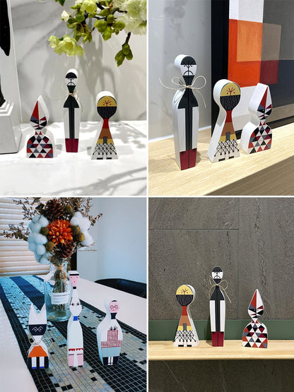 Artisanal Wooden Figures | Handcrafted Decorative Accents for Festive Cheer | Unique MDF Wood Design to Enhance Your Decor 8
