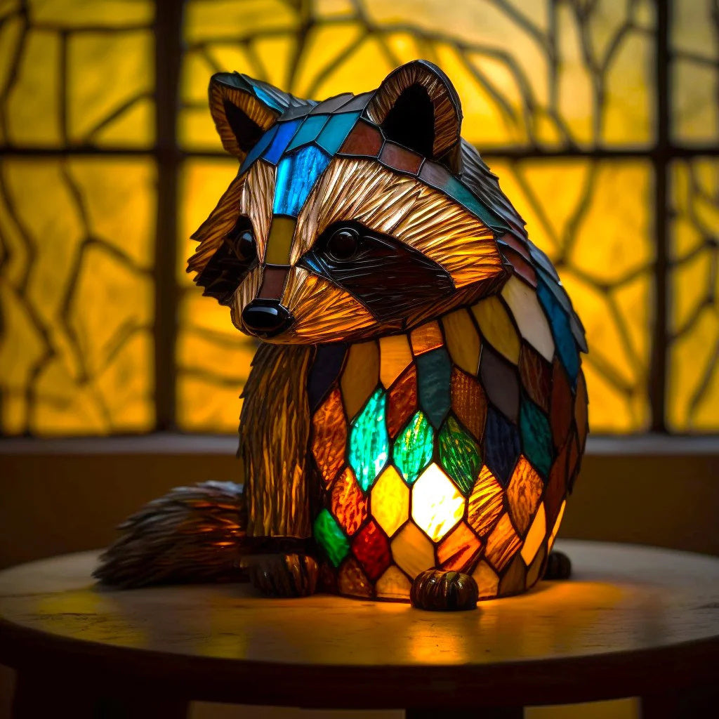 Artistic Animal Table Lamp | Stained Glass Effect with Warm Glow | Compact Decorative Accent for Cozy Spaces 11