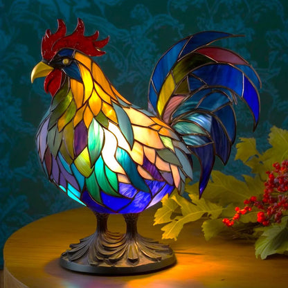 Artistic Animal Table Lamp | Stained Glass Effect with Warm Glow | Compact Decorative Accent for Cozy Spaces 7