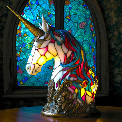 Artistic Animal Table Lamp | Stained Glass Effect with Warm Glow | Compact Decorative Accent for Cozy Spaces 8
