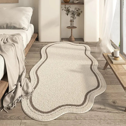 Artistic Area Rug | Irregular Shaped Design with Non-Slip Backing | Soft Texture for Modern Living Rooms 0