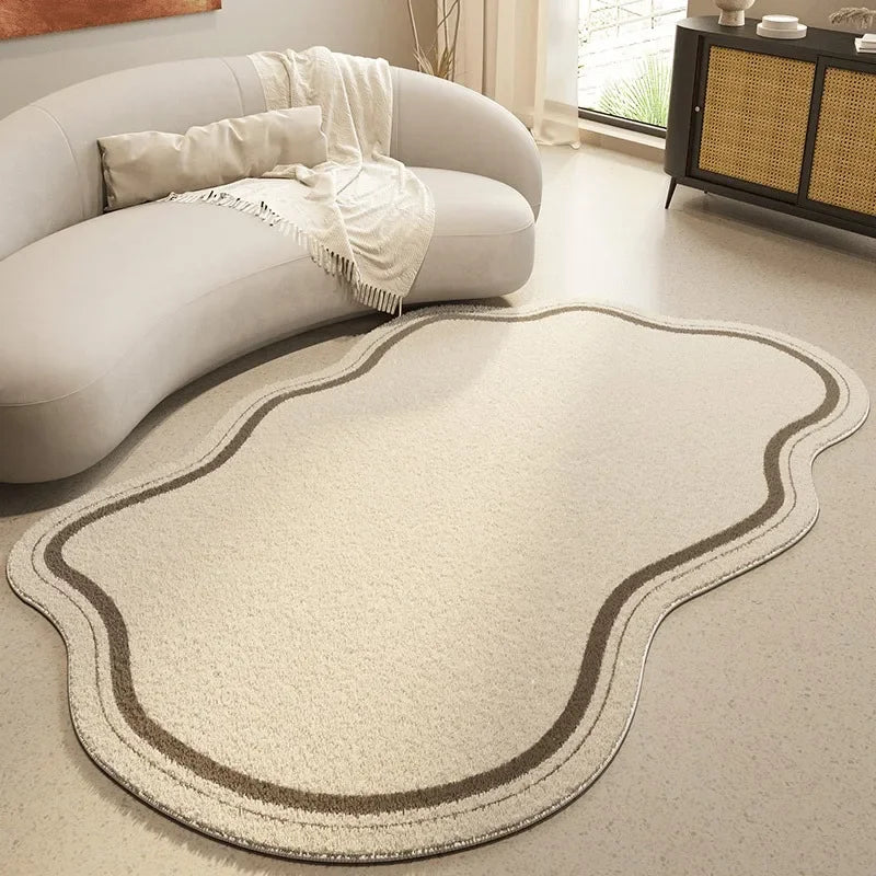 Artistic Area Rug | Irregular Shaped Design with Non-Slip Backing | Soft Texture for Modern Living Rooms 2